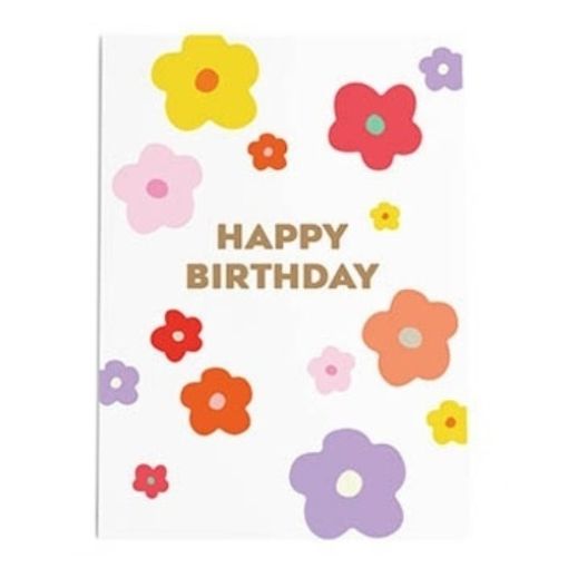 

Открытка O'Paper Paper O'Happy Birthday Flowers, Разноцветный