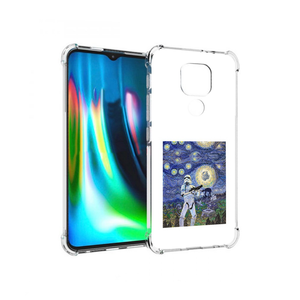 

Чехол MyPads Tocco для Motorola Moto G9 Play star wars звездная ночь (PT227081.347.23), Прозрачный, Tocco
