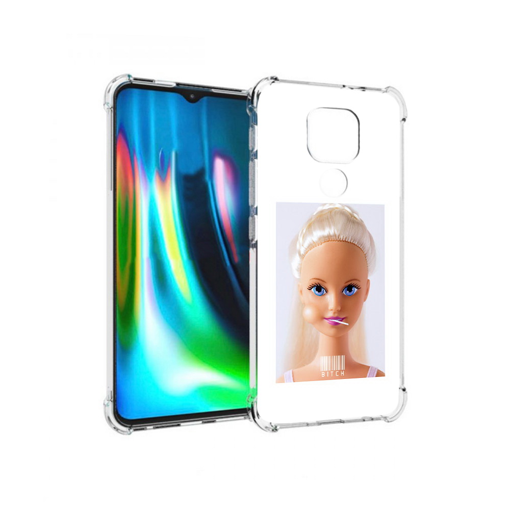 

Чехол MyPads Tocco для Motorola Moto G9 Play барби (PT227081.347.226), Прозрачный, Tocco