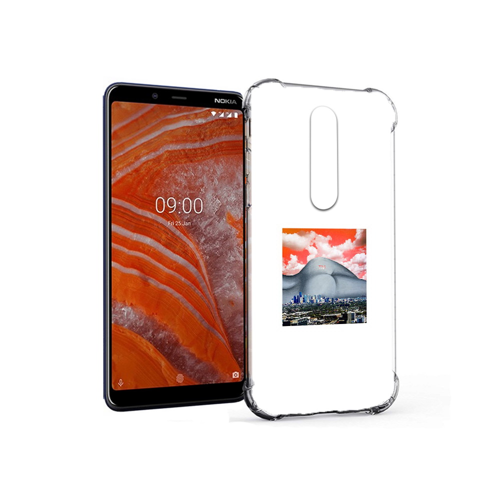 

Чехол MyPads Tocco для Nokia 3.1 Plus город с девушкой на фоне (PT121397.96.297), Прозрачный, Tocco