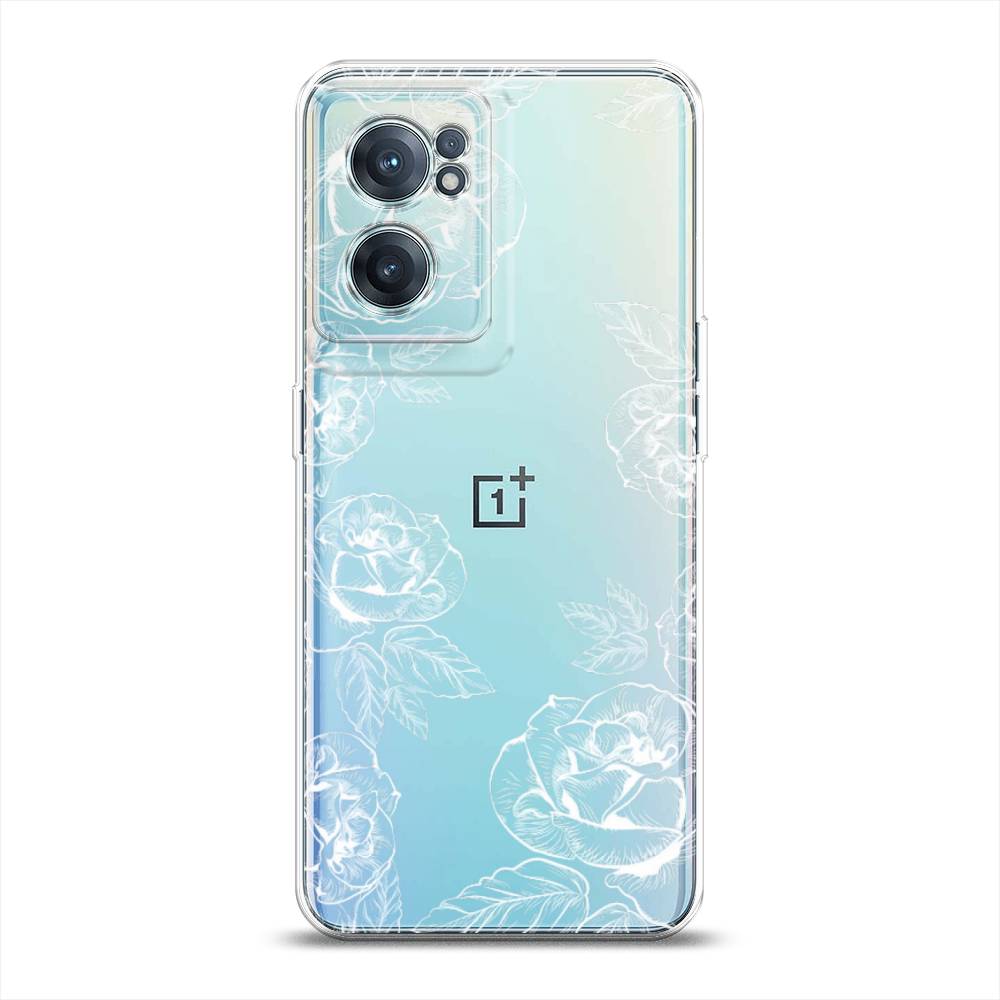 

Чехол на OnePlus Nord CE 2 5G "Розы графика", Черный;серый, 152650-2