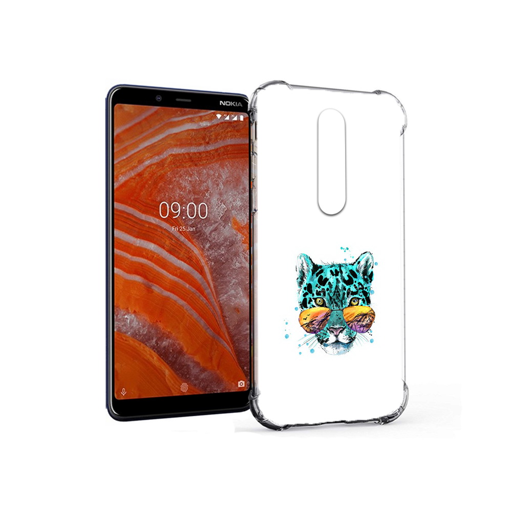 

Чехол MyPads Tocco для Nokia 3.1 Plus голубой лео (PT121397.96.294), Прозрачный, Tocco