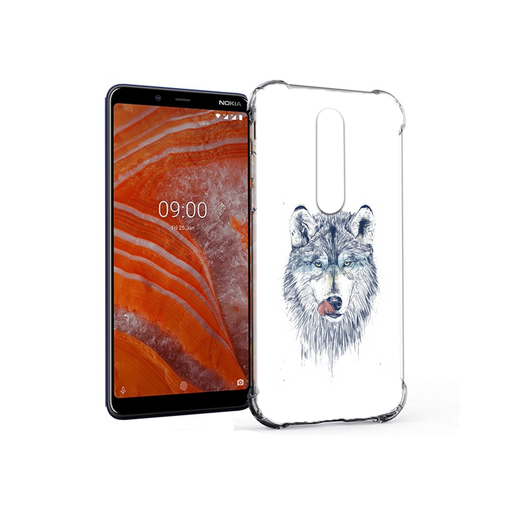 

Чехол MyPads Tocco для Nokia 3.1 Plus голодгый волк (PT121397.96.292), Прозрачный, Tocco