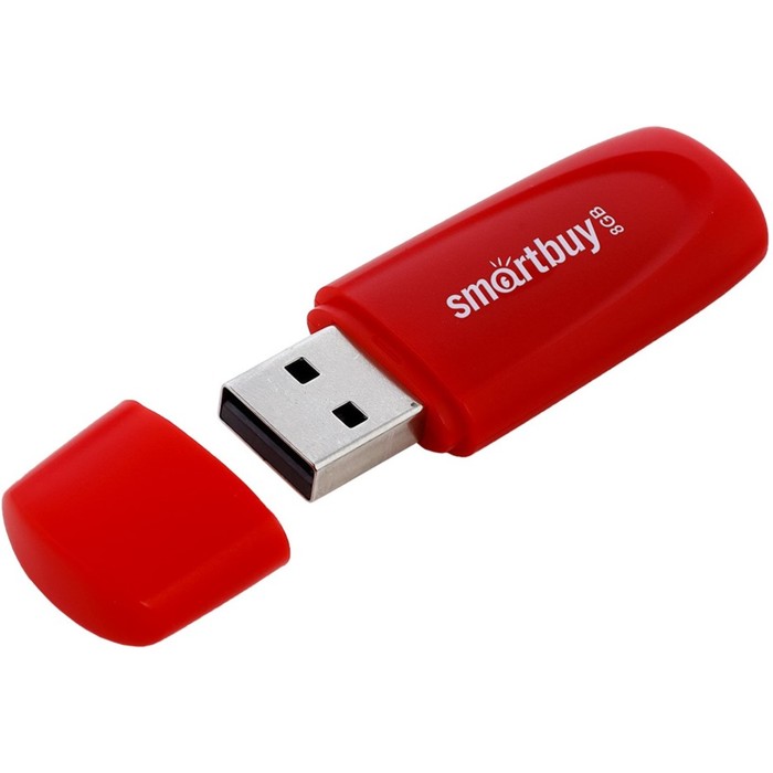 

Флешка Smartbuy 008GB2SCR, 8 Гб, USB2.0, чт до 15 Мб/с, зап до 12 Мб/с, Red