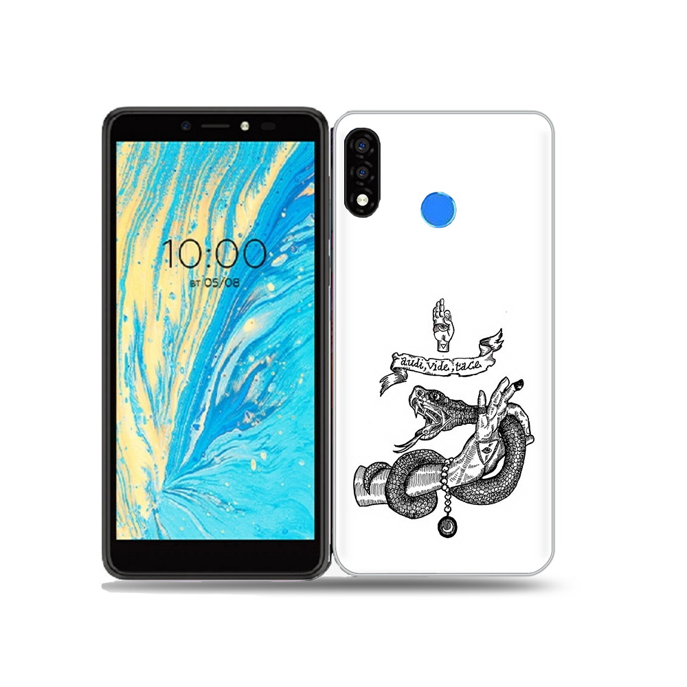 

Чехол MyPads Tocco для BQ 5740G Spring змея на руке рисунок, Прозрачный, Tocco