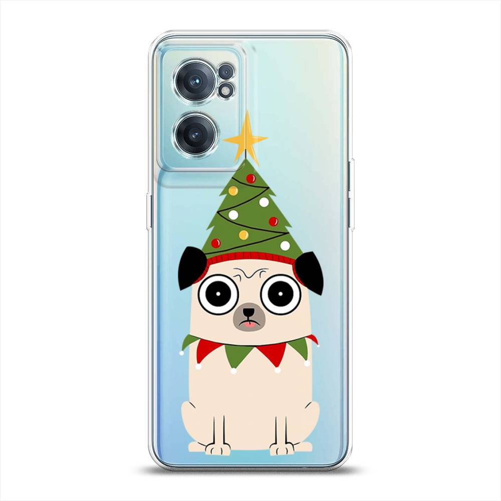 

Чехол на OnePlus Nord CE 2 5G "Собачка с ёлочкой", Бежевый;красный;зеленый, 152650-1