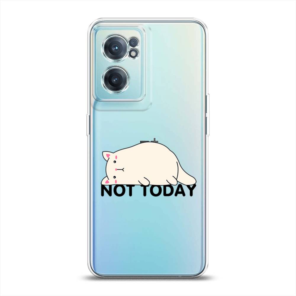 

Чехол на OnePlus Nord CE 2 5G "Cat not today", Белый;розовый;черный, 152650-1