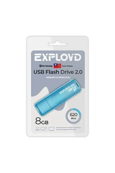 

Флешка EXPLOYD 620 8 ГБ синий (EX-8GB-620-Blue), 620