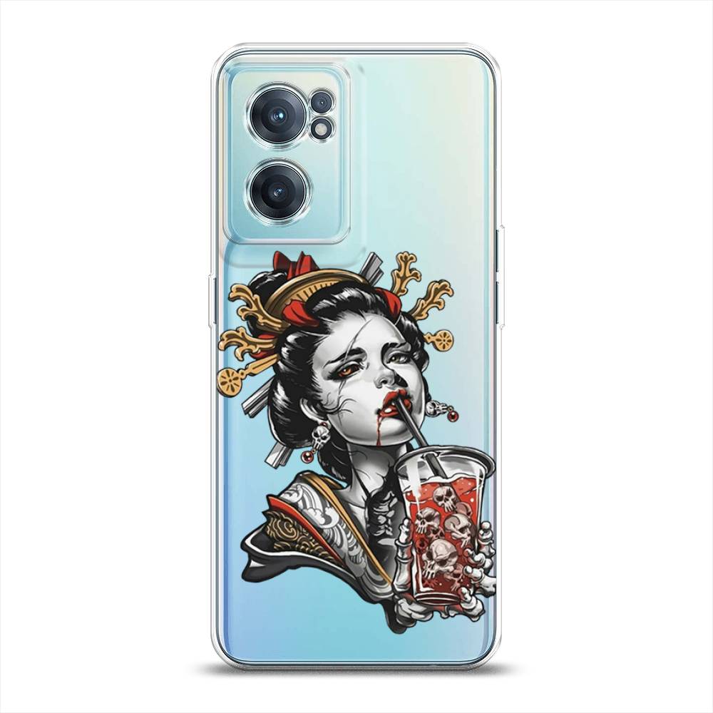 

Чехол на OnePlus Nord CE 2 5G "Опасная гейша", Красный;черный;серый, 152650-4