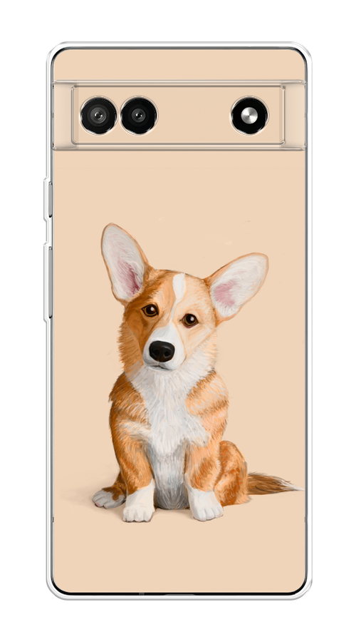 

Чехол на Google Pixel 6A "Грустный Корги", Коричневый;бежевый, 271150-1