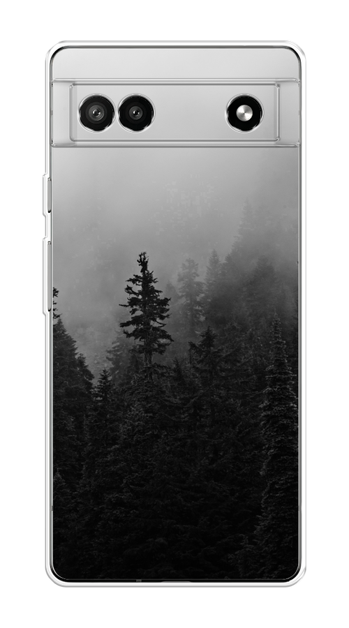 

Чехол на Google Pixel 6A "Туманный лес", Серый;черный, 271150-2