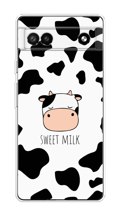 

Чехол на Google Pixel 6A "Sweet milk", Розовый;белый;черный, 271150-1