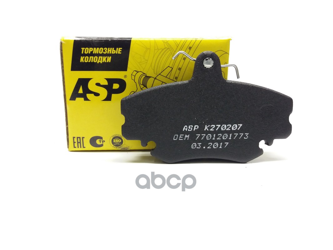 

Тормозные Колодки Передние Largus 8v, Logan K270207 ASP арт. K270207