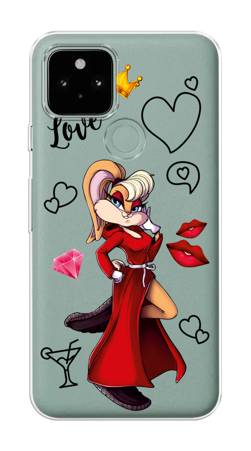 

Чехол на Google Pixel 5A "Rich Lola Bunny", Красный;бежевый;оранжевый, 271050-6