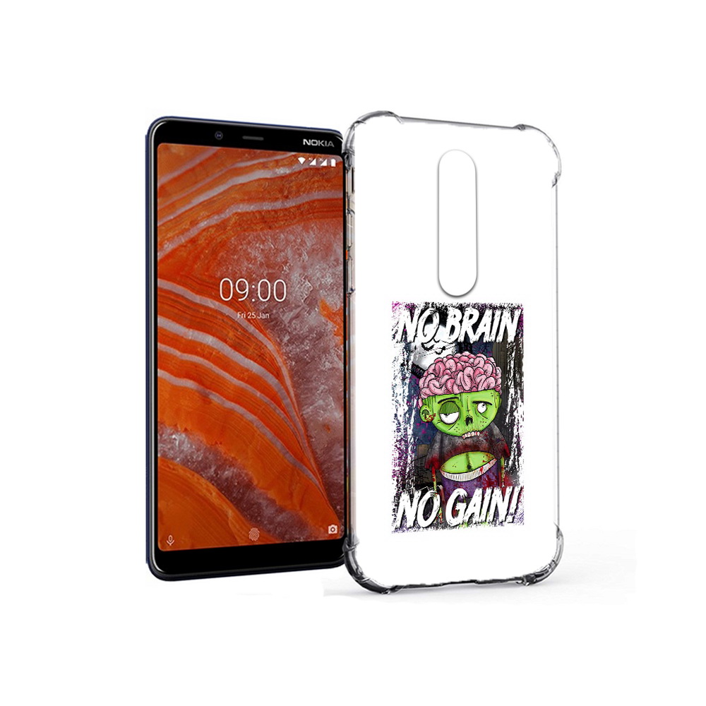 

Чехол MyPads Tocco для Nokia 3.1 Plus глупый зомби (PT121397.96.289), Прозрачный, Tocco