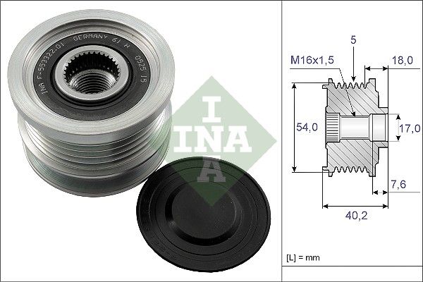 

Шкив генератора OPEL ASTRA H 535014310