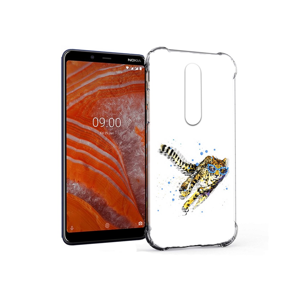 

Чехол MyPads Tocco для Nokia 3.1 Plus гепард в очках (PT121397.96.287), Прозрачный, Tocco
