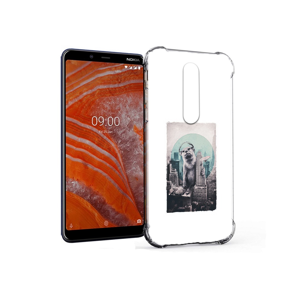 

Чехол MyPads Tocco для Nokia 3.1 Plus выдра в городе (PT121397.96.283), Прозрачный, Tocco