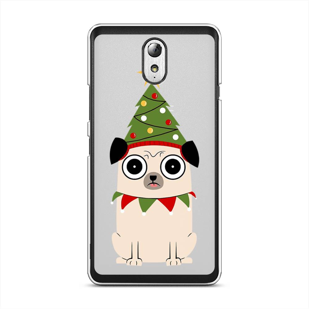 

Чехол на Lenovo Vibe P1m "Собачка с ёлочкой", Бежевый;красный;зеленый, 111350-1