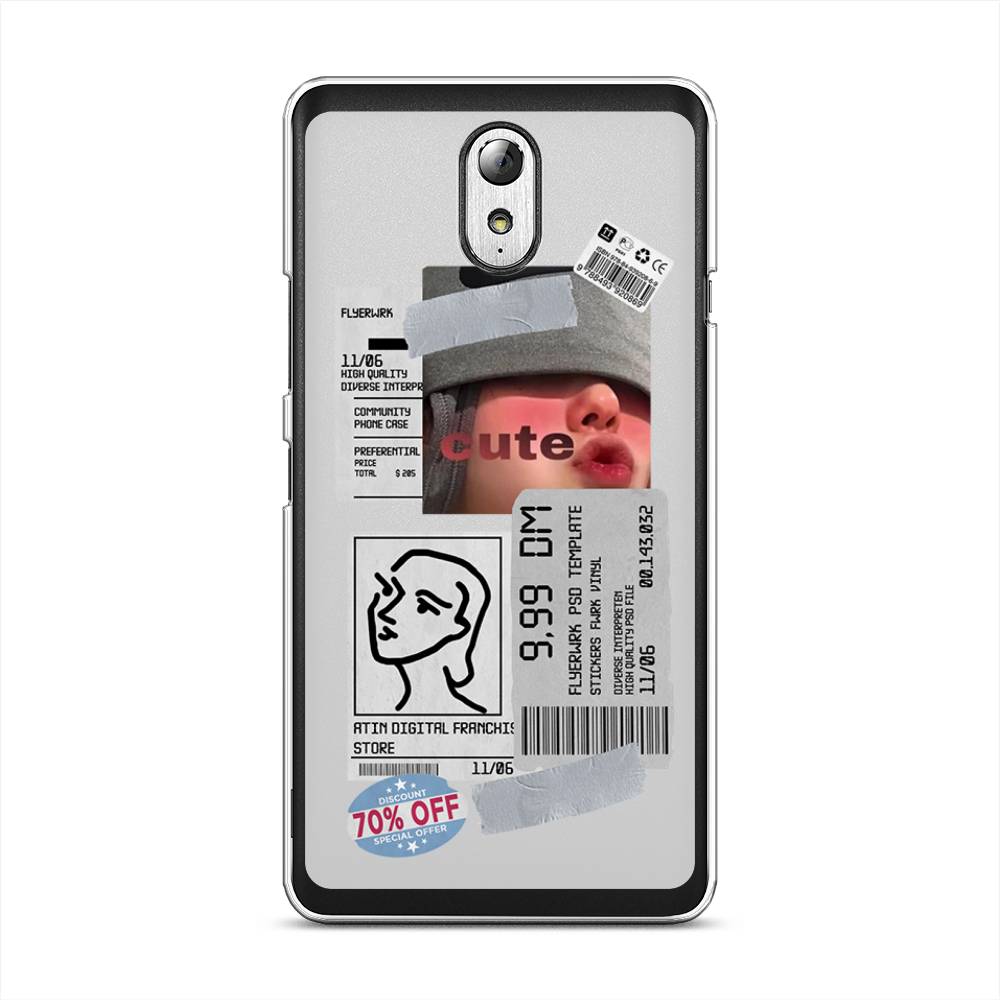 

Чехол на Lenovo Vibe P1m "Cute girl collage", Розовый;серый;голубой, 111350-6