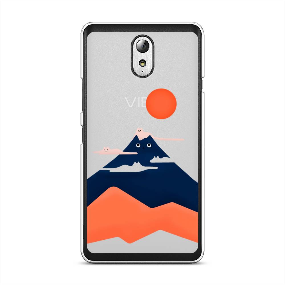 

Чехол на Lenovo Vibe P1m "Кот-гора", Черный;оранжевый, 111350-4