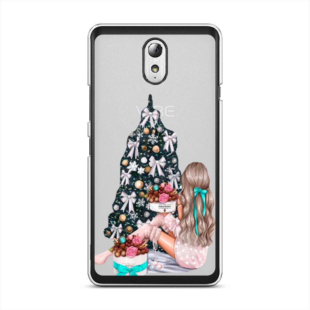 

Чехол на Lenovo Vibe P1m "New Year", Зеленый;бежевый;голубой, 111350-5