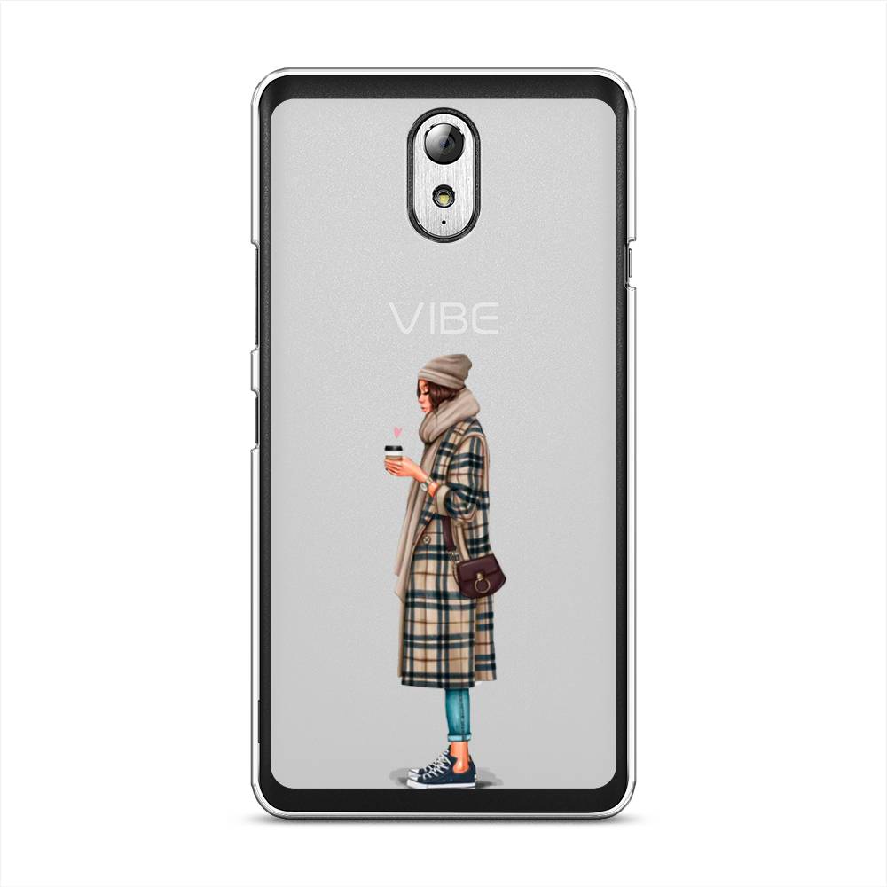 

Чехол на Lenovo Vibe P1m "Утренний кофе", Коричневый;бежевый, 111350-6