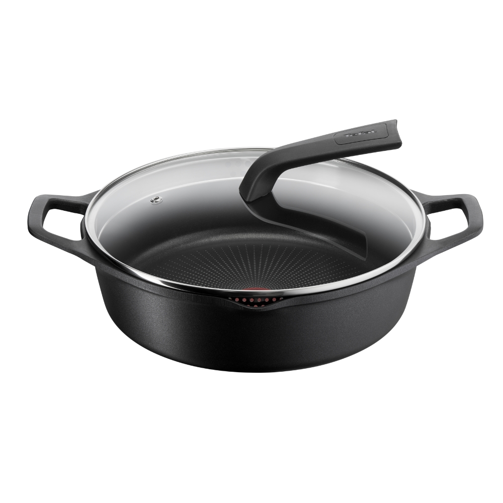 фото Низкая кастрюля с крышкой tefal delicio e2327274 tefal e2327274