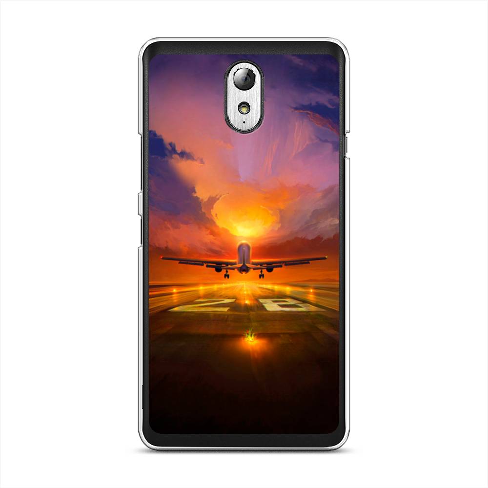 

Чехол на Lenovo Vibe P1m "Самолет на посадке", Оранжевый;синий, 111350-6