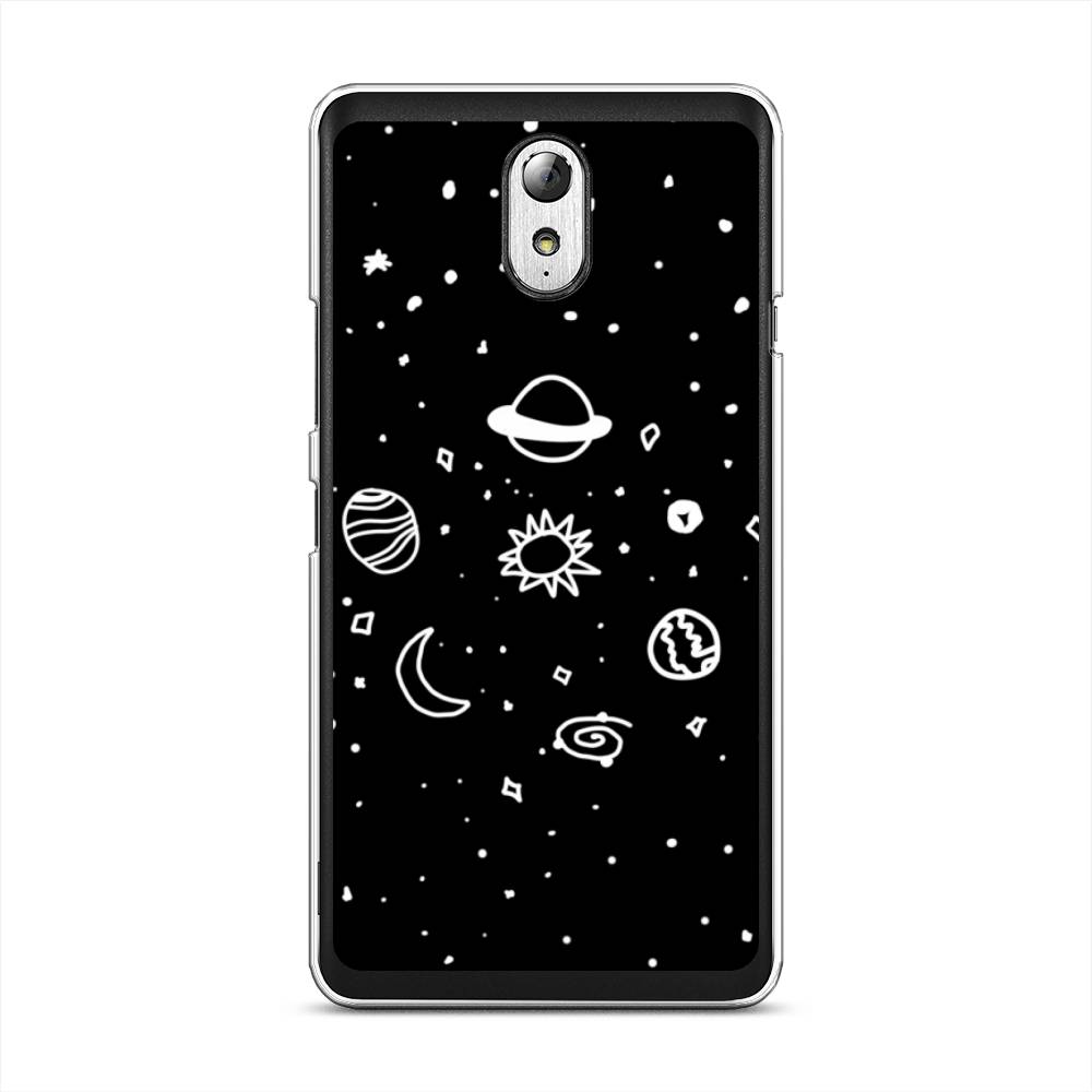 

Чехол на Lenovo Vibe P1m "Дудл солнечной системы", Бежевый;серый, 111350-2