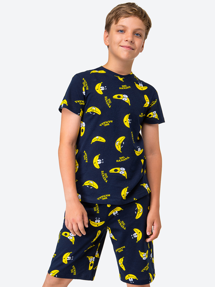 

Костюм для мальчика HappyFox летний, комплект домашний, HF4872SP banana синий, 152, HF4872SP