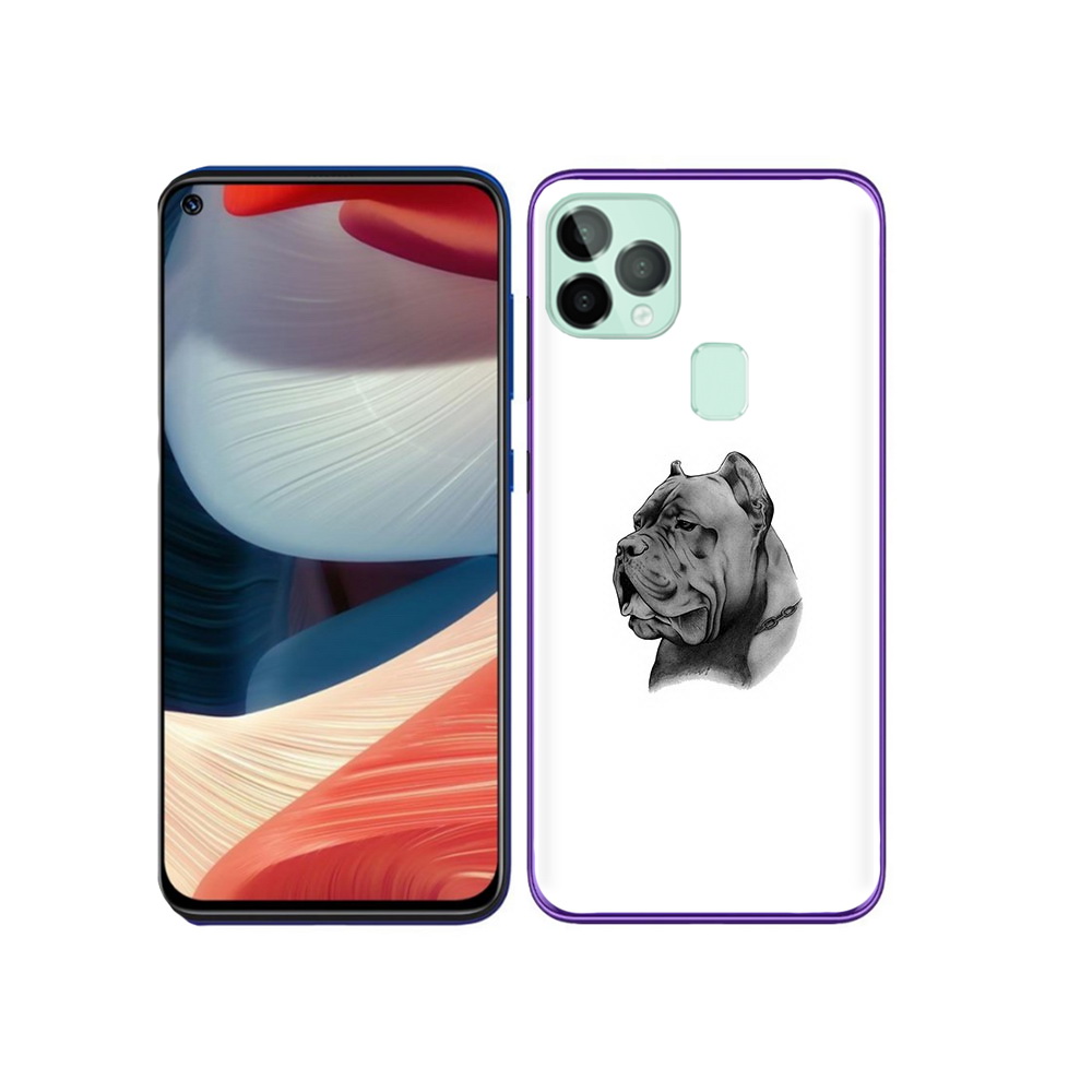 

Чехол MyPads Tocco для Oukitel C22 грозный бульдог, Прозрачный, Tocco