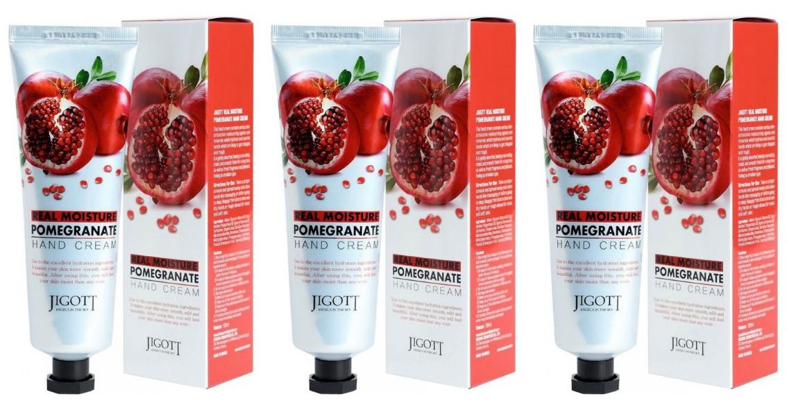 

Крем для рук Jigott Real Moisture Pomegranate 100 мл 3 шт, 8809541280788