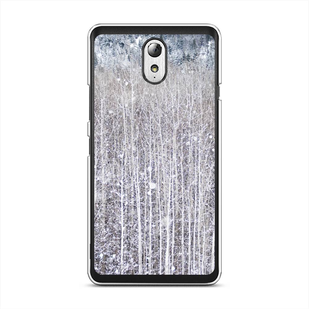

Чехол на Lenovo Vibe P1m "Снежный лес", Бежевый;серый;белый, 111350-5