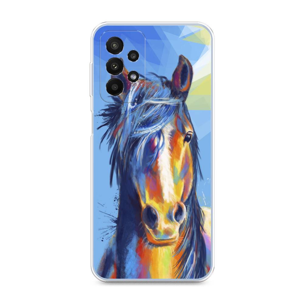 

Чехол для Samsung Galaxy A23 "Лошадь арт 3", Голубой;желтый;синий, 2105050-1