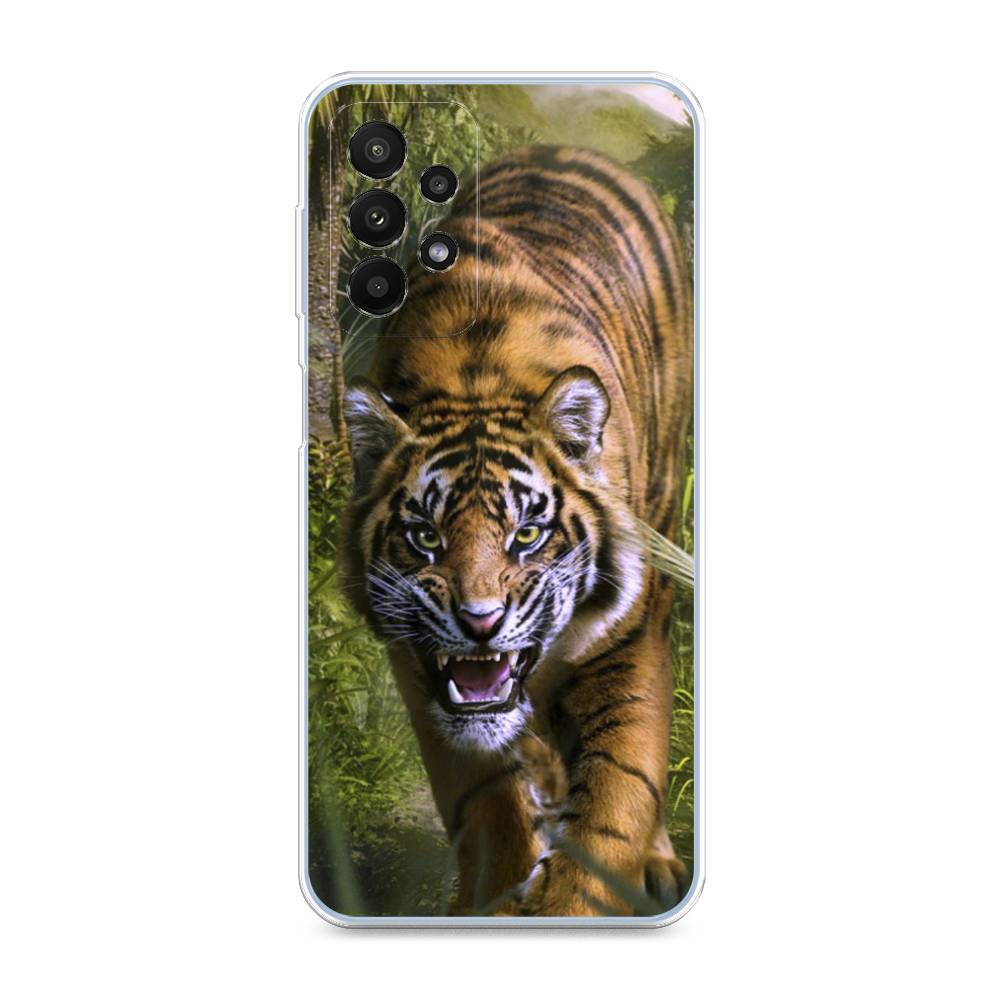 

Чехол для Samsung Galaxy A23 "Тигр в джунглях 2", Оранжевый;зеленый, 2105050-1