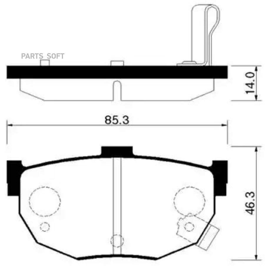 

Колодки Тормозные Дисковые Задн Hyundai: Coupe 96-02, Tiburon 97-08, Elantra 95-06 Kia: Sp