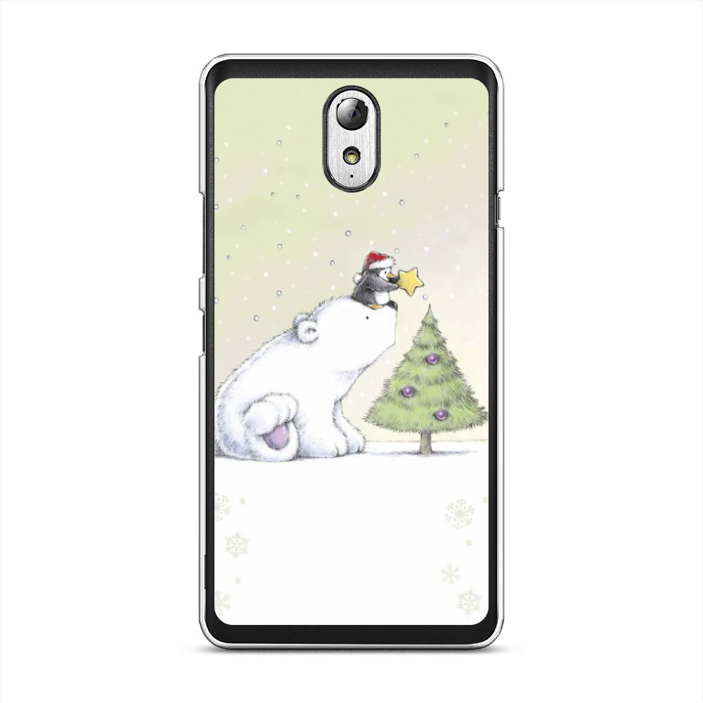 

Чехол на Lenovo Vibe P1m "Украшение елки", Белый;бежевый, 111350-5