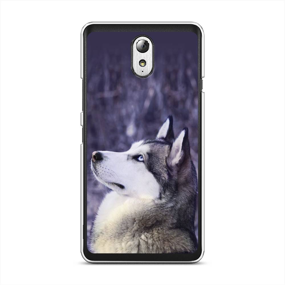 

Чехол на Lenovo Vibe P1m "Хаски 1", Фиолетовый;белый, 111350-1