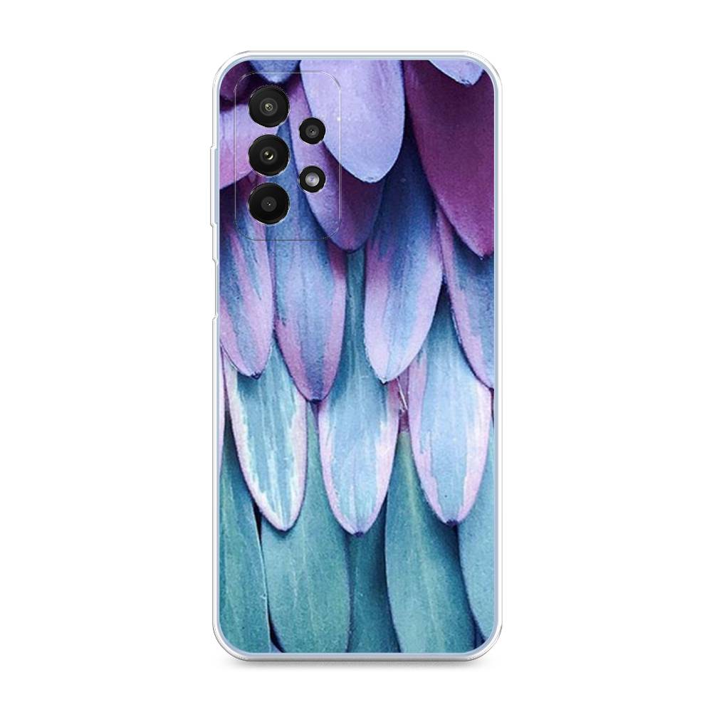 

Чехол для Samsung Galaxy A23 "Синее перо", Фиолетовый;голубой, 2105050-3