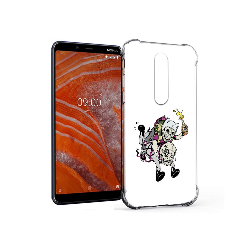 

Чехол MyPads Tocco для Nokia 3.1 Plus время приключений скелеты (PT121397.96.277), Прозрачный, Tocco
