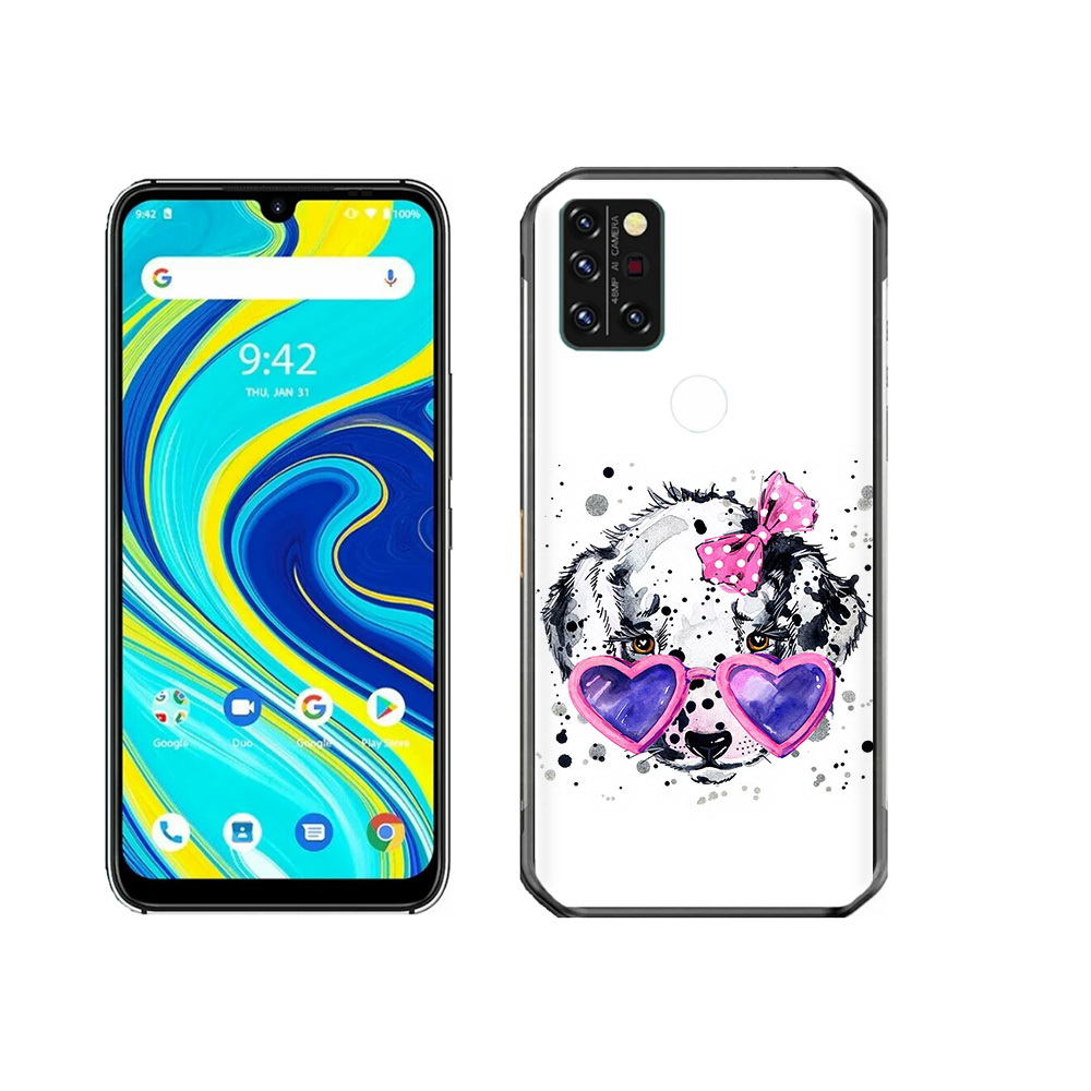 

Чехол MyPads Tocco для Umidigi A7 Pro долматинец в очках, Прозрачный, Tocco