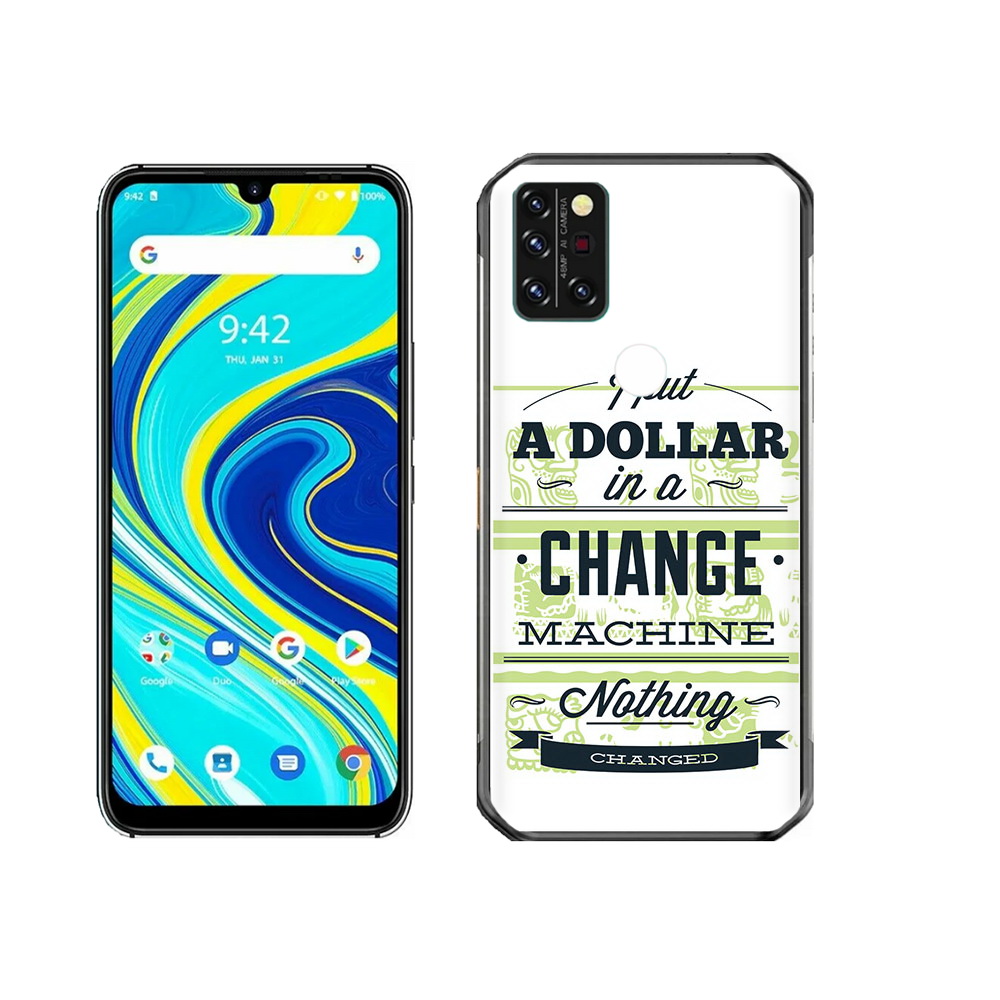 

Чехол MyPads Tocco для Umidigi A7 Pro доллар надпись, Прозрачный, Tocco
