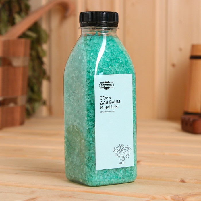 Соль Добропаровъ Эвкалиптовый лес для ванны и бани в бутылке 600 г гималайская красная соль добропаровъ с маслом пихты 2–5 мм 300 г