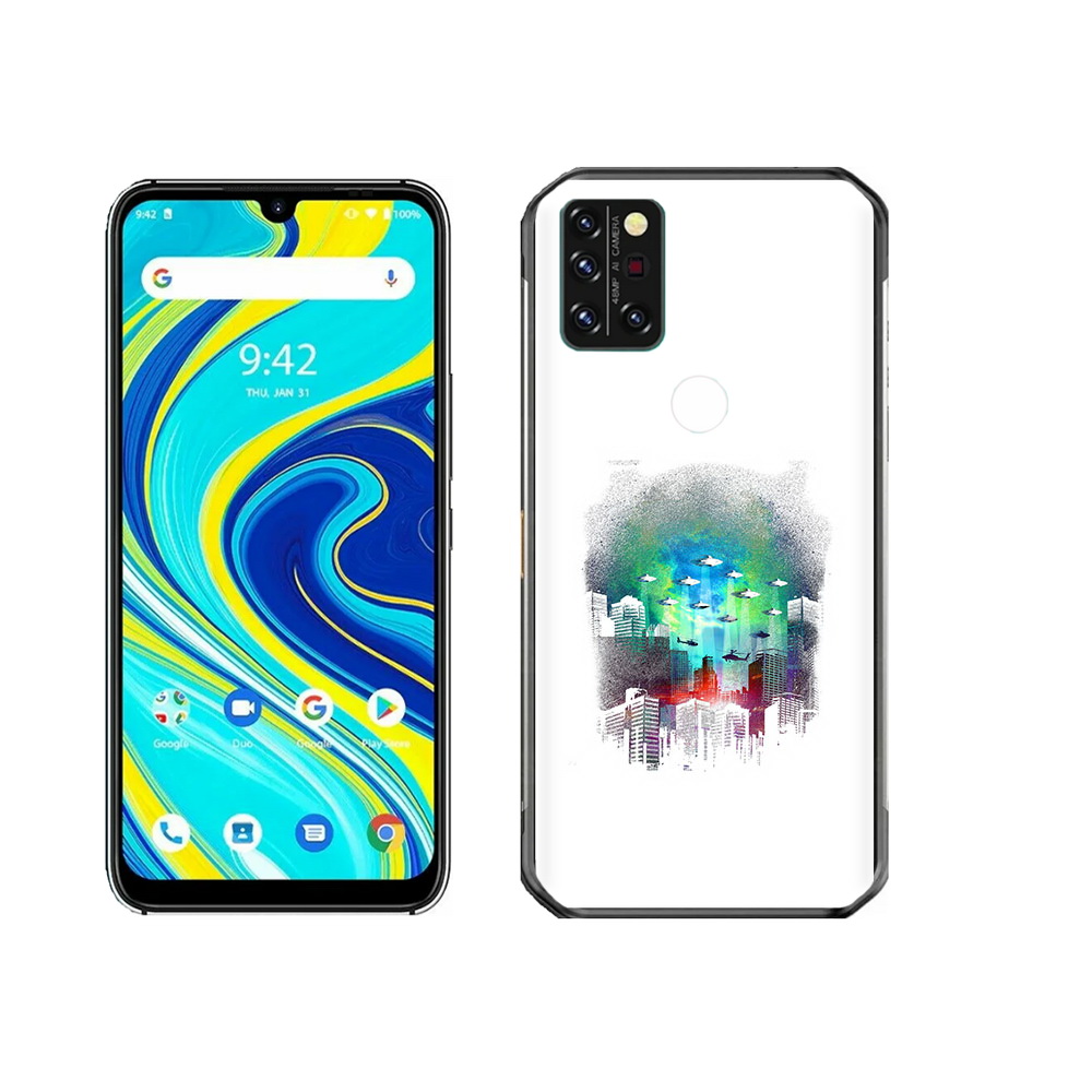 

Чехол MyPads Tocco для Umidigi A7 Pro город в свечении, Прозрачный, Tocco