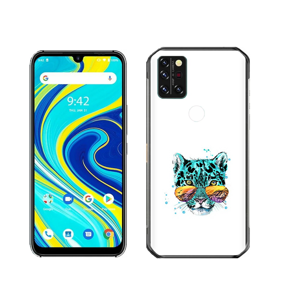 

Чехол MyPads Tocco для Umidigi A7 Pro голубой лео, Прозрачный, Tocco