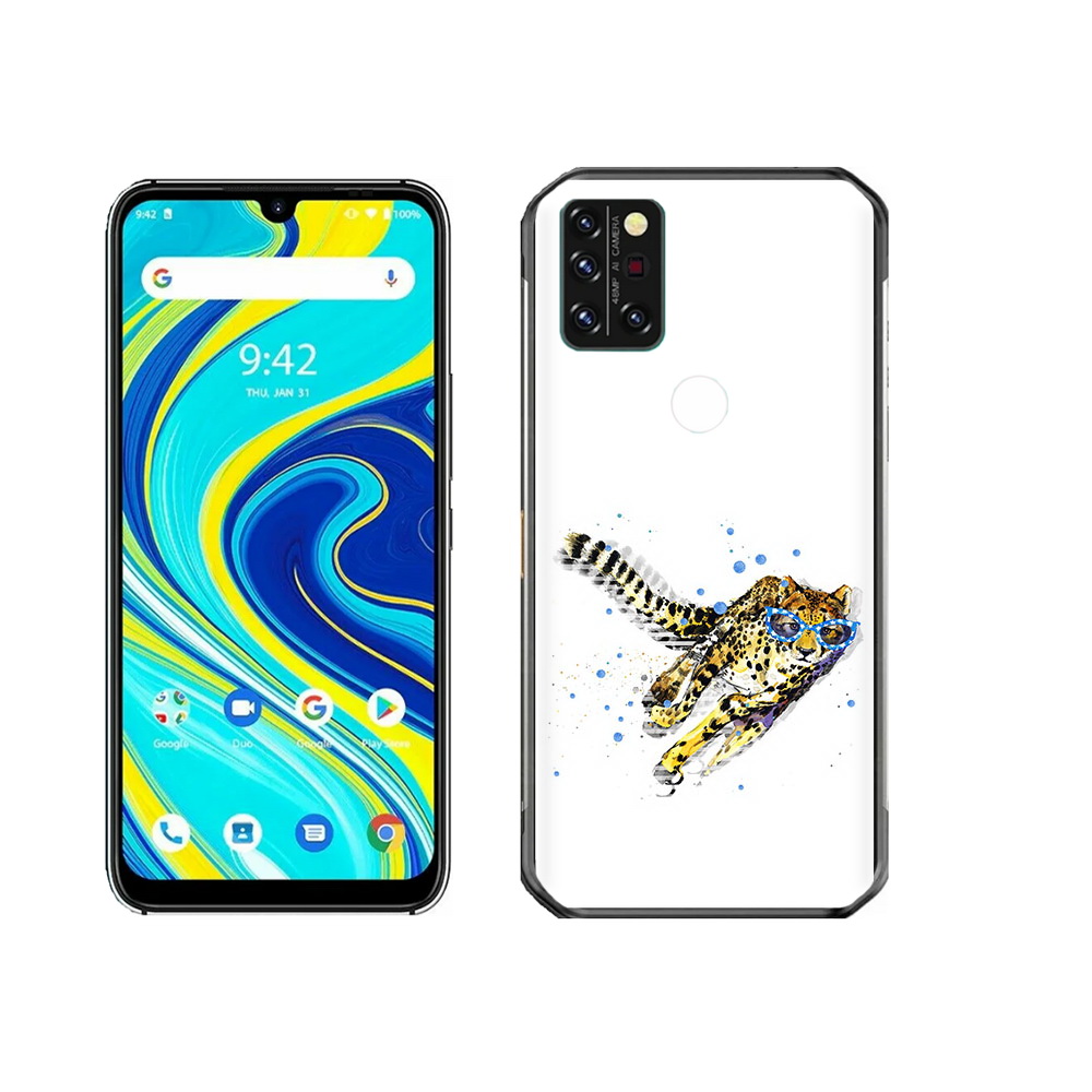 

Чехол MyPads Tocco для Umidigi A7 Pro гепард в очках, Прозрачный, Tocco