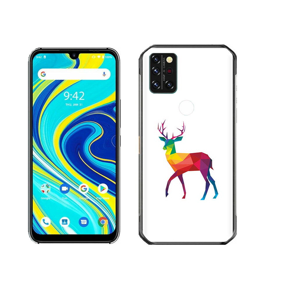 

Чехол MyPads Tocco для Umidigi A7 Pro геометрический олень, Прозрачный, Tocco