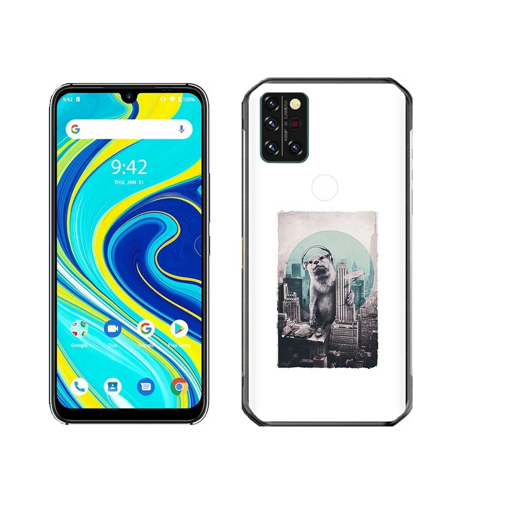 

Чехол MyPads Tocco для Umidigi A7 Pro выдра в городе, Прозрачный, Tocco