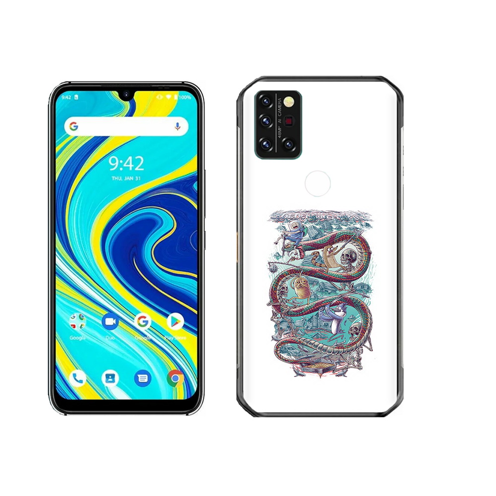 

Чехол MyPads Tocco для Umidigi A7 Pro время приключений страшилка, Прозрачный, Tocco